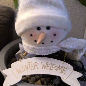 Christmas snowman wall hanging